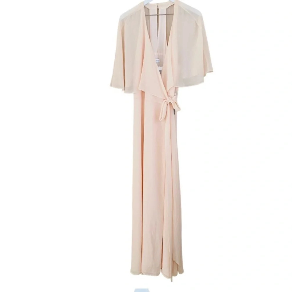 Modcloth Wedding Wrap Maxi Dress Wrapped in Rapture Light Pink Sz 2 - Picture 1 of 11